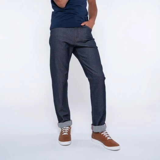 1083 JEANS DROIT 101 Coton Bio Superdenim Flex Indigo Brut Homme 3 1083 JEANS DROIT 101 Coton Bio Superdenim Flex Indigo Brut Homme