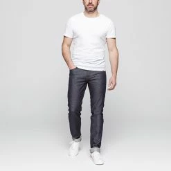 1083 JEANS AJUSTE 103 Coton Bio Superdenim Bleu Homme