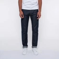1083 JEANS AJUSTE 103 Coton Bio Superselvedge Indigo Brut Homme