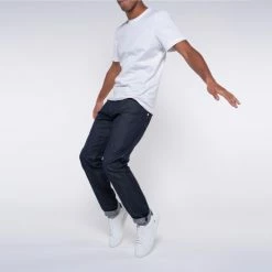 1083 JEANS AJUSTE 103 Coton Bio Superselvedge Indigo Brut Homme -1083 boutique 103 superselvedge 5