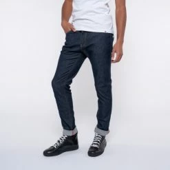1083 JEANS SLIM 104 FUSELE Coton Bio Filidenim Flex Bleu Homme