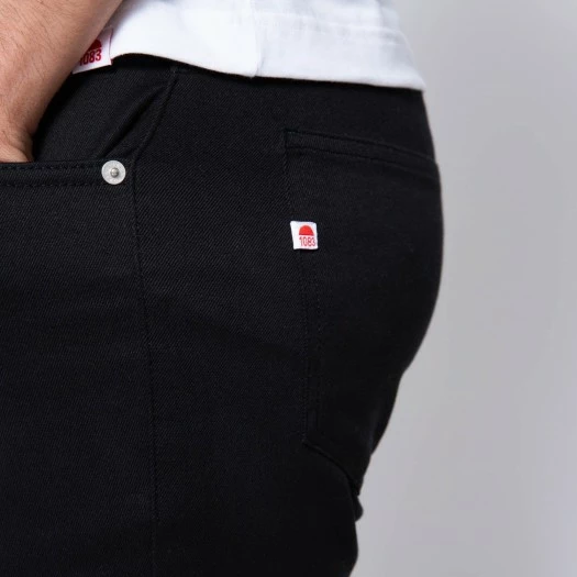 1083 JEANS SLIM 104 FUSELÉ Coton Bio Microdenim Doubleflex Uni Noir 8 1083 JEANS SLIM 104 FUSELÉ Coton Bio Microdenim Doubleflex Uni Noir - Image 6