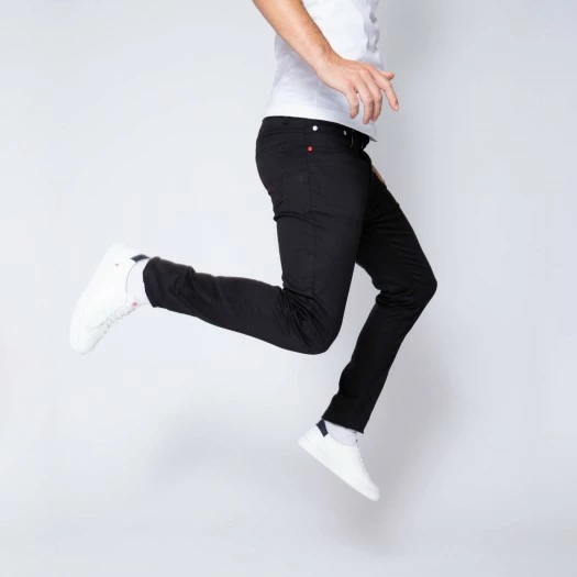 1083 JEANS SLIM 104 FUSELÉ Coton Bio Microdenim Doubleflex Uni Noir 9 1083 JEANS SLIM 104 FUSELÉ Coton Bio Microdenim Doubleflex Uni Noir - Image 7