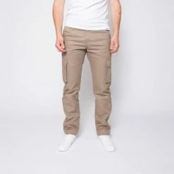 1083 CARGO DROIT 111 Coton Bio Denimoriginal Uni Beige Homme