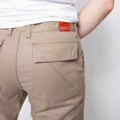 1083 CARGO DROIT 111 Coton Bio Denimoriginal Uni Beige Homme -1083 boutique 111 cargo beige 4