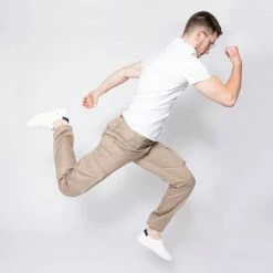 1083 CARGO DROIT 111 Coton Bio Denimoriginal Uni Beige Homme -1083 boutique 111 cargo beige 9