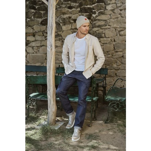 1083 CARGO DROIT 111 Coton Bio Superdenim Bleu Homme 10 1083 CARGO DROIT 111 Coton Bio Superdenim Bleu Homme - Image 8