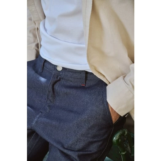 1083 CARGO DROIT 111 Coton Bio Superdenim Bleu Homme 11 1083 CARGO DROIT 111 Coton Bio Superdenim Bleu Homme - Image 9