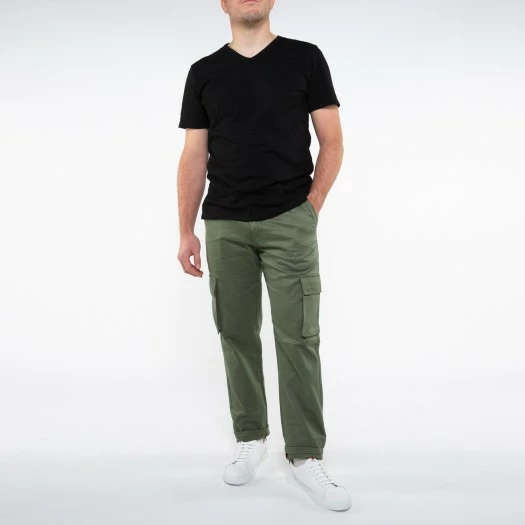 1083 CARGO DROIT 111 Coton Bio Denimoriginal Uni Kaki Homme 4 1083 CARGO DROIT 111 Coton Bio Denimoriginal Uni Kaki Homme - Image 2