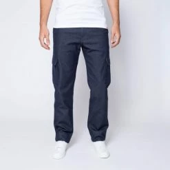 1083 CARGO DROIT 111 Coton Bio Superdenim Bleu Homme
