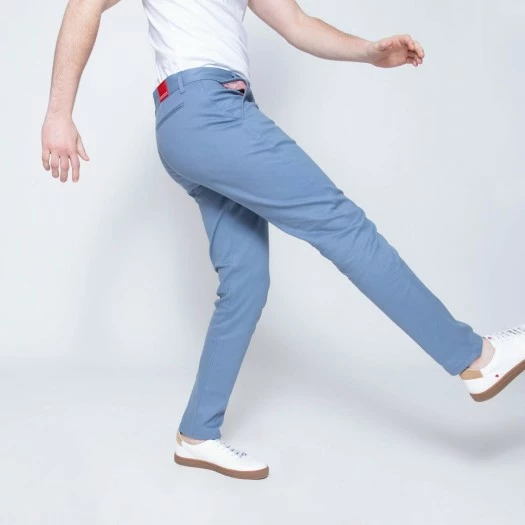 1083 CHINO AJUSTE 163 Coton Bio Filidenim Flex Uni Bleu Horizon Homme 5 1083 CHINO AJUSTE 163 Coton Bio Filidenim Flex Uni Bleu Horizon Homme - Image 4