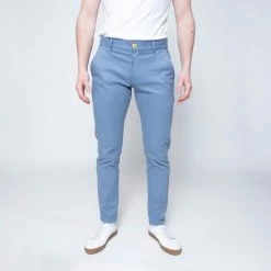 1083 CHINO AJUSTE 163 Coton Bio Filidenim Flex Uni Bleu Horizon Homme