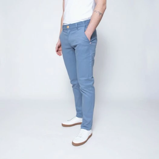 1083 CHINO AJUSTE 163 Coton Bio Filidenim Flex Uni Bleu Horizon Homme 3 1083 CHINO AJUSTE 163 Coton Bio Filidenim Flex Uni Bleu Horizon Homme - Image 2