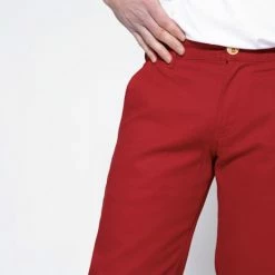 1083 CHINO AJUSTE 163 Coton Bio Filidenim Flex Uni Carmin Homme -1083 boutique 163 carmin 10 1