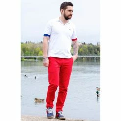 1083 CHINO AJUSTE 163 Coton Bio Filidenim Flex Uni Rouge Homme 11 1083 CHINO AJUSTE 163 Coton Bio Filidenim Flex Uni Rouge Homme -1083 boutique 163 chino flexdenim rouge