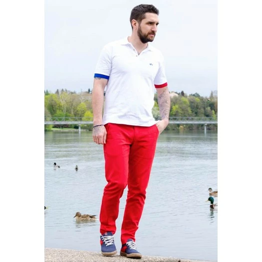 1083 CHINO AJUSTE 163 Coton Bio Filidenim Flex Uni Rouge Homme 7 1083 CHINO AJUSTE 163 Coton Bio Filidenim Flex Uni Rouge Homme - Image 5