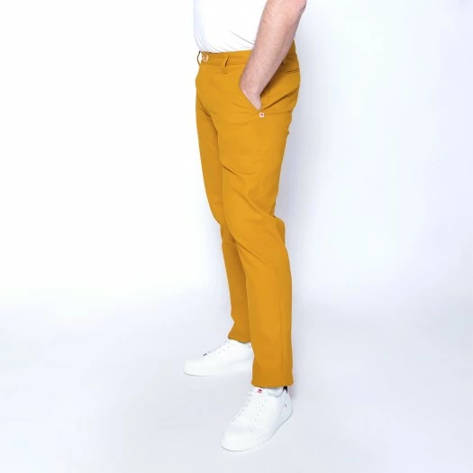 1083 CHINO AJUSTE 163 Coton Bio Filidenim Flex Uni Moutarde Homme 4 1083 CHINO AJUSTE 163 Coton Bio Filidenim Flex Uni Moutarde Homme - Image 2