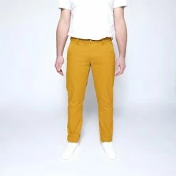 1083 CHINO AJUSTE 163 Coton Bio Filidenim Flex Uni Moutarde Homme