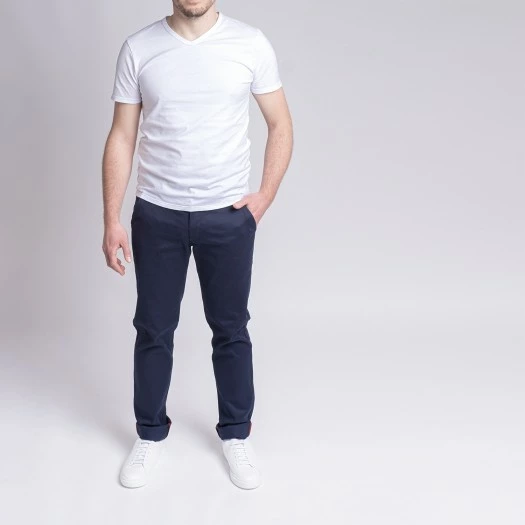 1083 CHINO AJUSTE 163 Coton Bio Filidenim Flex Uni Bleu Marine Homme 2 1083 CHINO AJUSTE 163 Coton Bio Filidenim Flex Uni Bleu Marine Homme