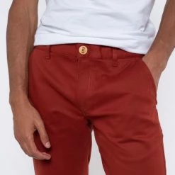 1083 CHINO AJUSTE 163 Coton Bio Filidenim Flex Uni Terracotta Homme -1083 boutique 163 terracotta 4