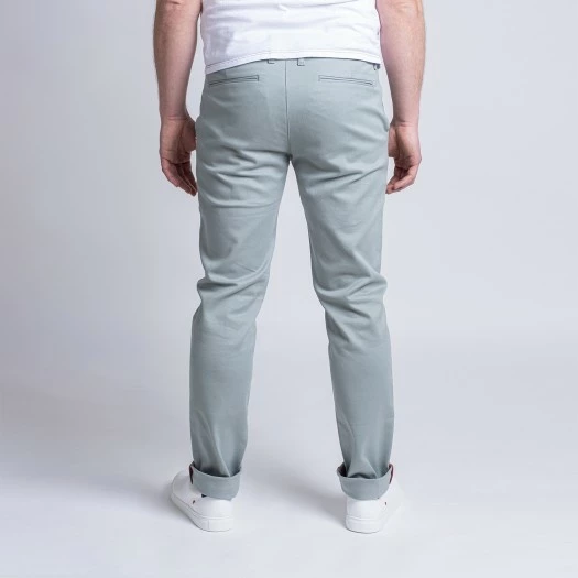 1083 CHINO AJUSTE 163 Coton Bio Filidenim Flex Uni Vert De Gris Homme 5 1083 CHINO AJUSTE 163 Coton Bio Filidenim Flex Uni Vert De Gris Homme - Image 3