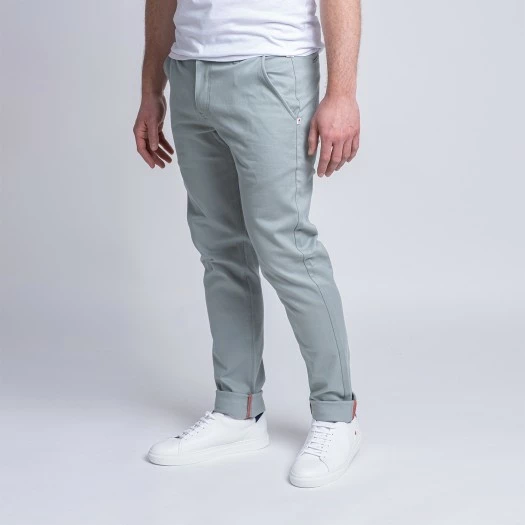 1083 CHINO AJUSTE 163 Coton Bio Filidenim Flex Uni Vert De Gris Homme 4 1083 CHINO AJUSTE 163 Coton Bio Filidenim Flex Uni Vert De Gris Homme - Image 2