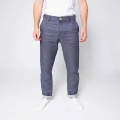 1083 CHINO CAROTTE 168 Lin Denimoriginal Bleu Homme
