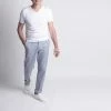 1083 CHINO CAROTTE 168 Coton Bio Pique Flex Bleu Homme -1083 boutique 168 chino carotte 0000 dos 0003 168 chino carotte 0003 plein pied