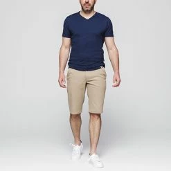 1083 BERMUDA CHINO AJUSTE 169 Coton Bio Filidenim Flex Uni Beige Homme