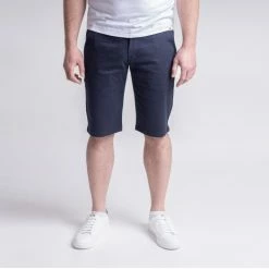1083 BERMUDA CHINO AJUSTE 169 Coton Bio Filidenim Flex Uni Bleu Marine