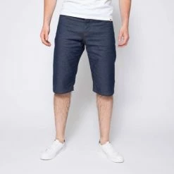 1083 BERMUDA DROIT 171 Coton Bio Denimoriginal Bleu Homme