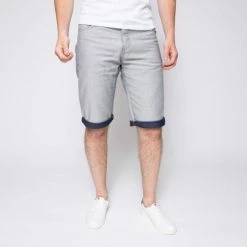 1083 BERMUDA DROIT 171 Coton Bio Denimoriginal Bleu Inverse Homme