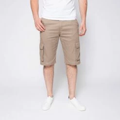 1083 BERMUDA CARGO DROIT 179 Coton Bio Denimoriginal Uni Beige Homme