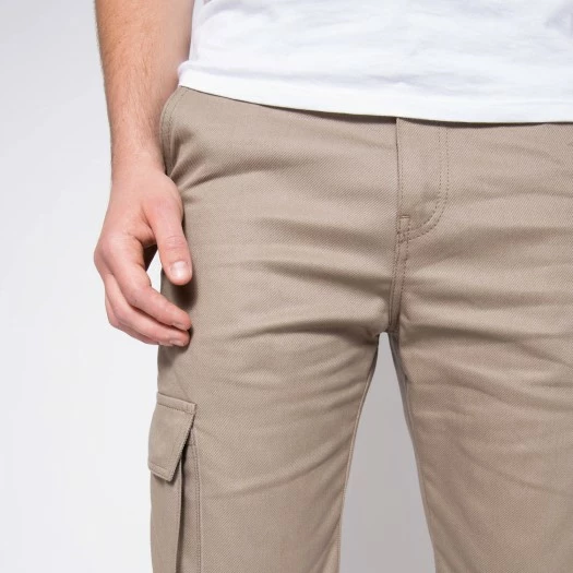 1083 BERMUDA CARGO DROIT 179 Coton Bio Denimoriginal Uni Beige Homme 7 1083 BERMUDA CARGO DROIT 179 Coton Bio Denimoriginal Uni Beige Homme - Image 5