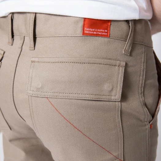 1083 BERMUDA CARGO DROIT 179 Coton Bio Denimoriginal Uni Beige Homme 8 1083 BERMUDA CARGO DROIT 179 Coton Bio Denimoriginal Uni Beige Homme - Image 6