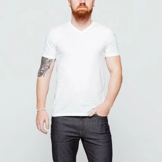 1083 T-SHIRT COL V 301 UNI Coton Bio Blanc Homme 3 1083 T-SHIRT COL V 301 UNI Coton Bio Blanc Homme