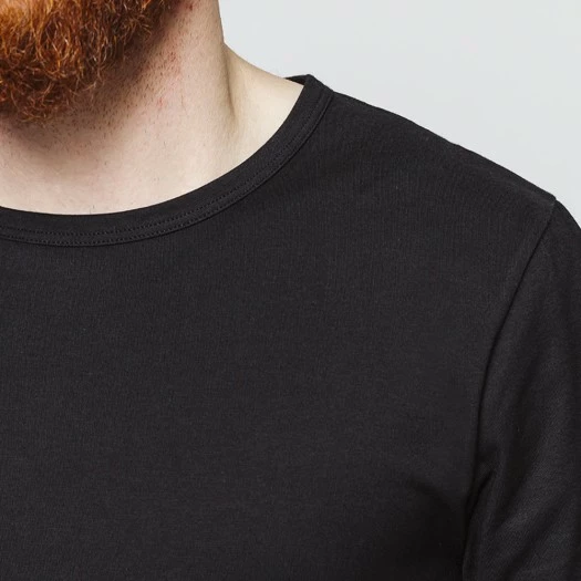 1083 T-SHIRT COL ROND 302 UNI Coton Bio Noir Homme 4 1083 T-SHIRT COL ROND 302 UNI Coton Bio Noir Homme - Image 2
