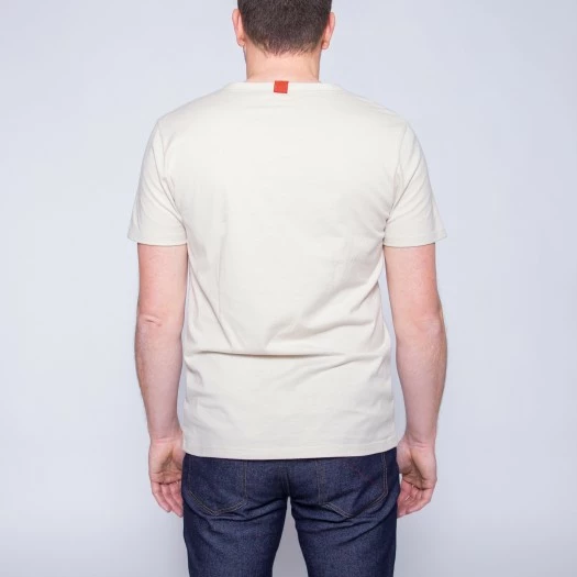 1083 T-SHIRT COL ROND 302 UNI Coton Bio Beige Homme 5 1083 T-SHIRT COL ROND 302 UNI Coton Bio Beige Homme - Image 3