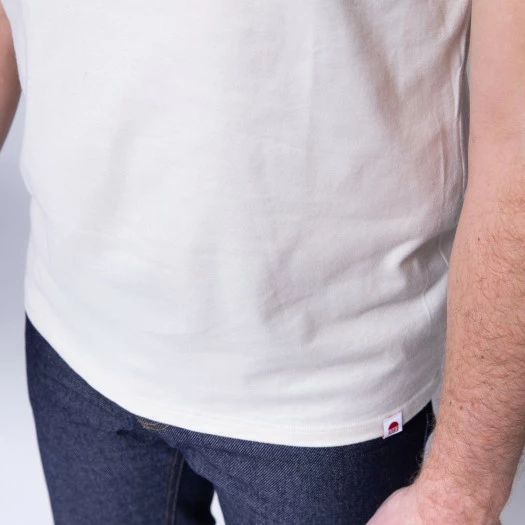 1083 T-SHIRT COL ROND 302 UNI Coton Bio Beige Homme 6 1083 T-SHIRT COL ROND 302 UNI Coton Bio Beige Homme - Image 4