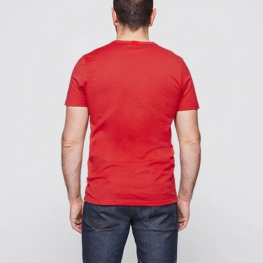 1083 T-SHIRT COL ROND 302 UNI Coton Bio Rouge Homme 4 1083 T-SHIRT COL ROND 302 UNI Coton Bio Rouge Homme - Image 2
