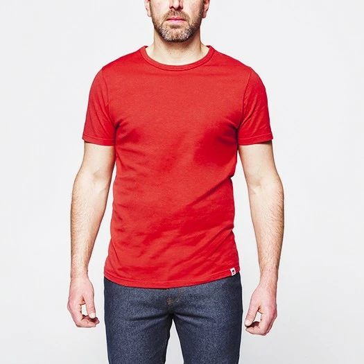 1083 T-SHIRT COL ROND 302 UNI Coton Bio Rouge Homme 3 1083 T-SHIRT COL ROND 302 UNI Coton Bio Rouge Homme