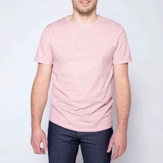 1083 T-SHIRT COL ROND 302 UNI Coton Bio Vieux Rose Homme 3 1083 T-SHIRT COL ROND 302 UNI Coton Bio Vieux Rose Homme