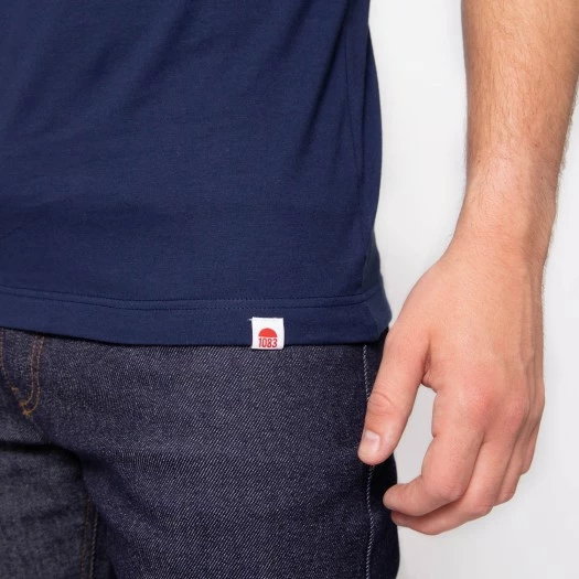 1083 T-SHIRT DROIT 304 UNI Coton Bio Bleu Marine Homme 5 1083 T-SHIRT DROIT 304 UNI Coton Bio Bleu Marine Homme - Image 3