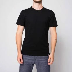 1083 T-SHIRT DROIT 304 UNI Coton Bio Noir Homme