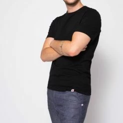 1083 T-SHIRT DROIT 304 UNI Coton Bio Noir Homme -1083 boutique 304 tshirt noir 6