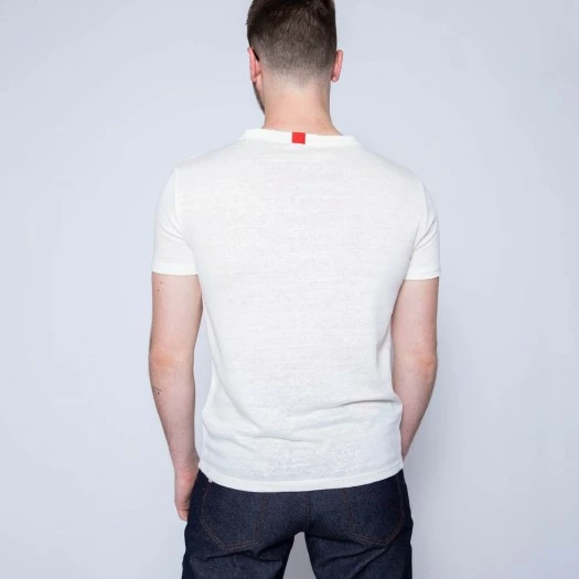 1083 T-SHIRT DROIT 306 SPLICE Lin Ecru Mixte 6 1083 T-SHIRT DROIT 306 SPLICE Lin Ecru Mixte - Image 4