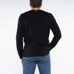 1083 T-SHIRT MANCHES LONGUES DROIT 305 UNI Coton Bio Noir Homme 8 1083 T-SHIRT MANCHES LONGUES DROIT 305 UNI Coton Bio Noir Homme -1083 boutique 305 noir 3