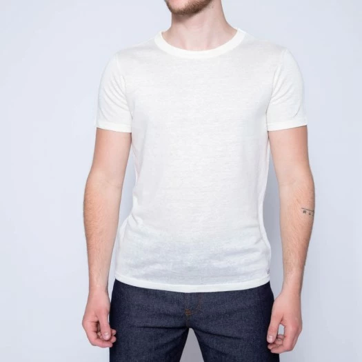 1083 T-SHIRT DROIT 306 SPLICE Lin Ecru Mixte 4 1083 T-SHIRT DROIT 306 SPLICE Lin Ecru Mixte - Image 2