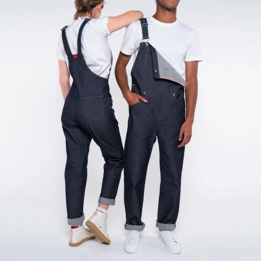 1083 SALOPETTE DROITE 571 Coton Bio Superdenim Flex Indigo Brut Unisexe 3 1083 SALOPETTE DROITE 571 Coton Bio Superdenim Flex Indigo Brut Unisexe