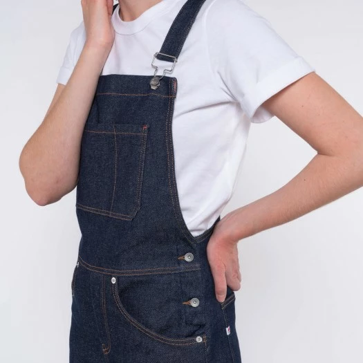 1083 SALOPETTE DROITE 571 Coton Bio Superdenim Flex Indigo Brut Unisexe 6 1083 SALOPETTE DROITE 571 Coton Bio Superdenim Flex Indigo Brut Unisexe - Image 4